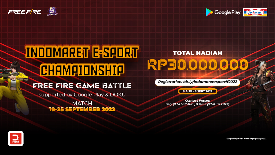 Indomaret E-sport Championship: Free Fire Game Battle 2022