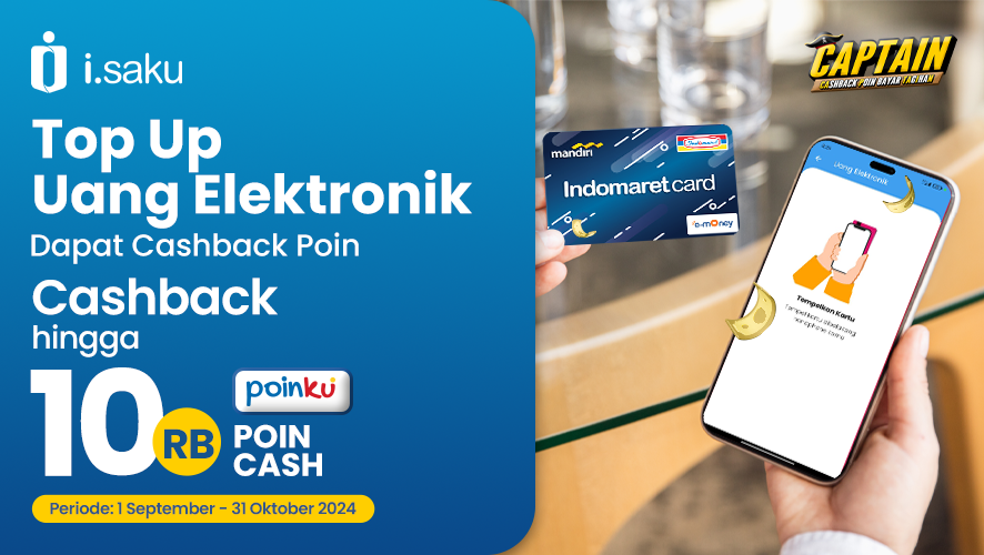 Top Up Uang Elektronik Dapat CASHBACK Poin