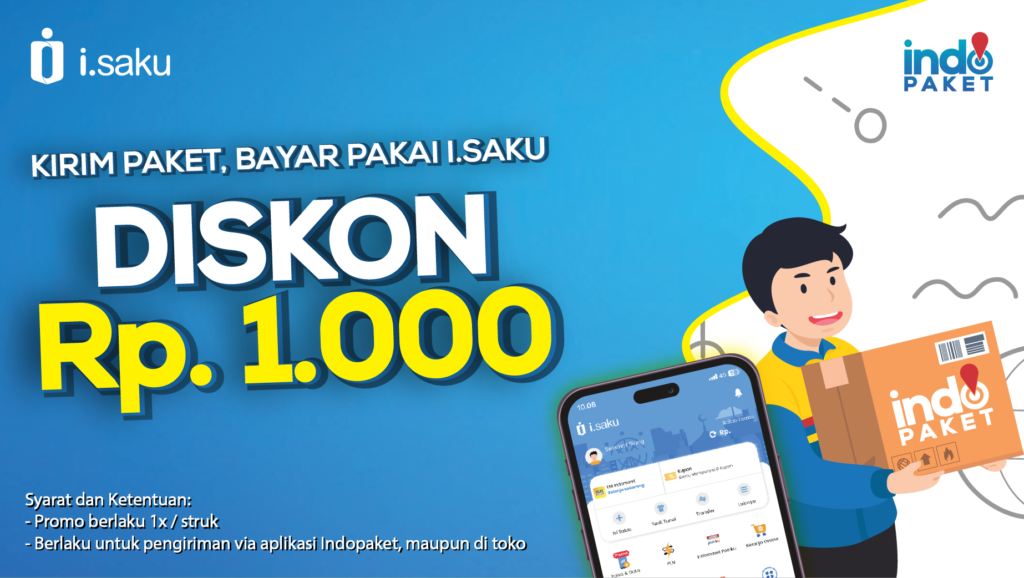 Diskon Rp1.000 tiap Kirim Paket di Indopaket Bayar #Pakeisaku